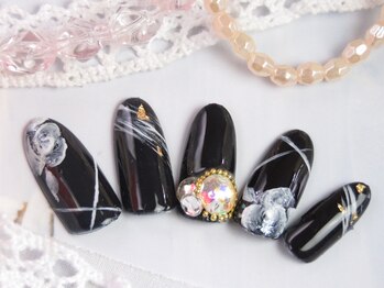 エムネイル(M Nail)/和柄ブラック