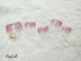 (466)ハートパーツフットネイル