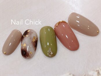 ネイルチックコウベ 銀天街店(Nail Chick kobe)/白べっ甲ネイル