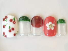 さくらんぼとお花