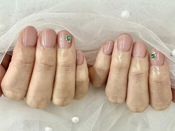 ワンポイントart付きワンカラー