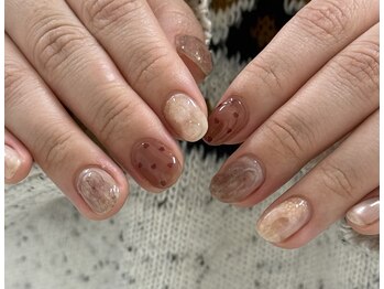 バレンタインネイル