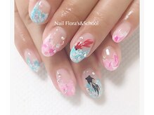 ネイルフローラアンドスクール/オーダーアート7980円