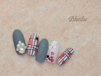 ネイルサロン ブランロール 白金店(Nail Salon Blanl'or)/チェック柄×マットネイル