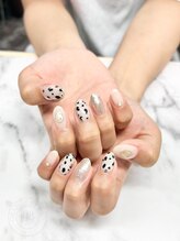 オレンジスティック/ダルメシアン シェル ミラー