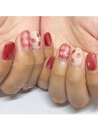 チェック×いちご