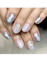 マイオティック ネイル(miotic nail)/ブルークリスマスデザイン