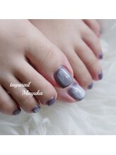 たゆ ネイル(たゆnail)/ネイビーマグネットフットネイル