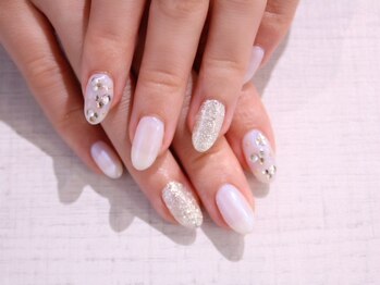 ラルネイル 大宮(Lull. nail)/*ビジュー*偏光パール*