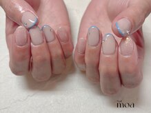 モア(moa)/スキニーフレンチ　ブルー　