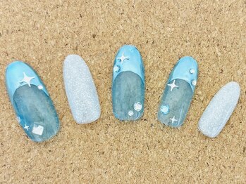 ネイルエイム(Nail eim)/ミラーフレンチ★フラッシュ