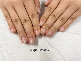 ゴールド×ラメグラデーション