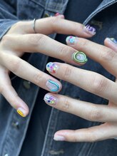 アトリエループ(atelier Loop by shiho)/クリアカラフルネイル