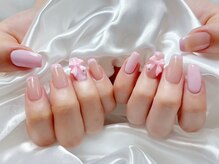 プティ アイビューティ 京橋店(peTiT eyebeauty)/リボンネイル　フレンチ　ピンク