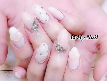 レヒネイル(LeHy nail)/ハート×キルティングネイル