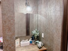 ラセラピー(RaTHERAPY)の雰囲気（パウダーブース完備。ドライヤーやスタイリング剤ご用意してます）