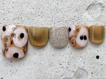 フリークネイル(FREAK Nail)/大人インクフラワーFOOT ¥12000