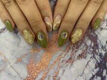 ディーネイル 四条烏丸(D-nail)/(春井)カーキネイル