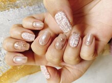 モグネイル(Mogunail)/ツイードネイル　冬ネイル