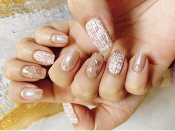 モグネイル(Mogunail)/ツイードネイル 冬ネイル