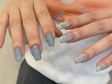 アイネイルズ 天神今泉店(I-nails)/【yuka.t】ブルーチェック