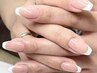 hand＊フレンチネイルクリアベース☆ソフトジェルオフ＋ドライケア込