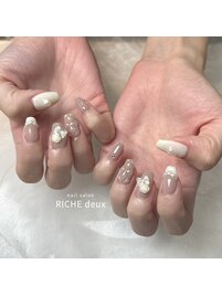 ミルクティーベージュネイル