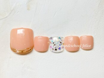 フェリーチェ(nail salon＆school felice)/フットネイル/定額制9900円/瑞江