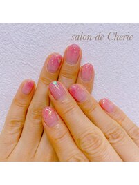 ピンク/ホロ/グラデーション