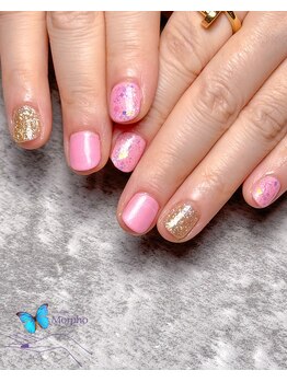 モルフォ 千駄ヶ谷(Morpho)/シンプルキラキラネイル