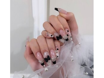 Mimo Nail Salon日暮里店【長さ出し/持ち込みデザイン/パラジェル/フィルイン】の写真/理想の長さ×美フォルム♪指先まで華やかに魅せるネイル