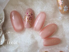 卒業/入学式に♪上品ネイル/花束