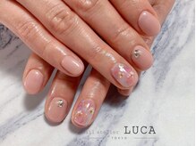 ネイルアトリエルカ(nail atelier LUCA)/W-609 ニュアンスフラワーネイル