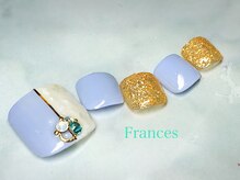 フランセス(Frances)/フット　水色×シェル