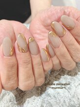 プライベート ネイルサロン マーマ(murmur)/変形ミラーフレンチ