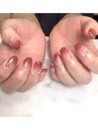 秋色グラデーションネイル