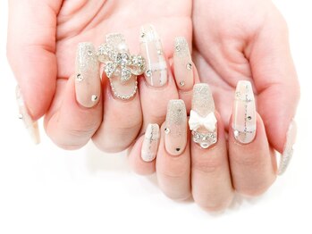 リボン☆シルバーラメ