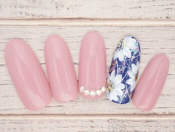 ワンネイル(ONE NAIL)/#お花ネイル#春ネイル