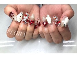 ハートキラキラネイル