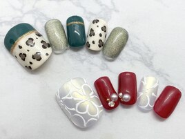 12・1月フットネイル￥8800