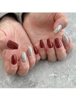 コロレ(colore')/レッドブラウン×ラメ