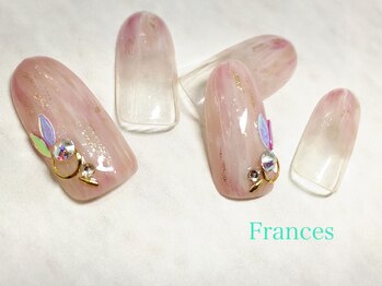フランセス(Frances)/縦マーブルネイル