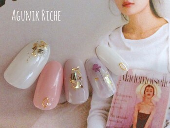 アグニークリッシェ(Agunik Riche)/【押し花ネイル】