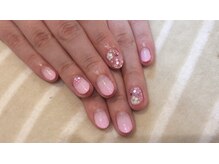 ネイル ハピネス(Happiness)/グラデ×ホロフラワー定額6500円