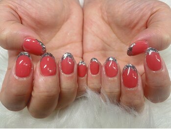 ガラスフレンチネイル