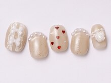 アイ ネイルズ 天神店(I nails)/レースハート　￥7500