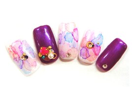 チップ×水彩画フラワー