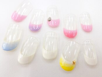 ネイルサロンクイール 宇都宮店(NAIL SALON QUILL)/フレンチ＋グラデーション