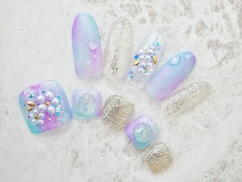 ラルネイル 大宮(Lull. nail)/ハンド&フット♪おそろい風♪