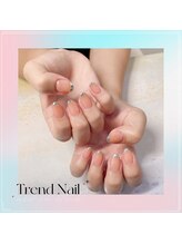 トレンドネイルスタジオ(Trend Nail Studio)/ベース色付きのガラスフレンチ